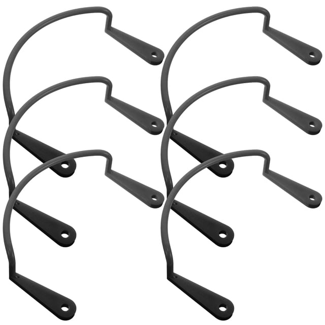 SEWACC 6Pcs Black Plastic Pool Table Pocket Bracket Standard Design for Clubs