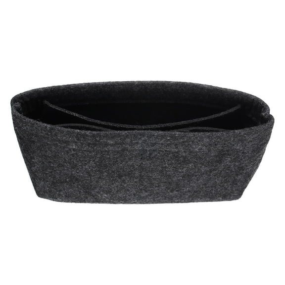 Uxcell Purse Organizer Insert, Small Felt Handbag Organizer Mini Bag Storage & Finishing Inner Bag Liner for Chic Backpack Tote Shoulder Bags, Dark Gray