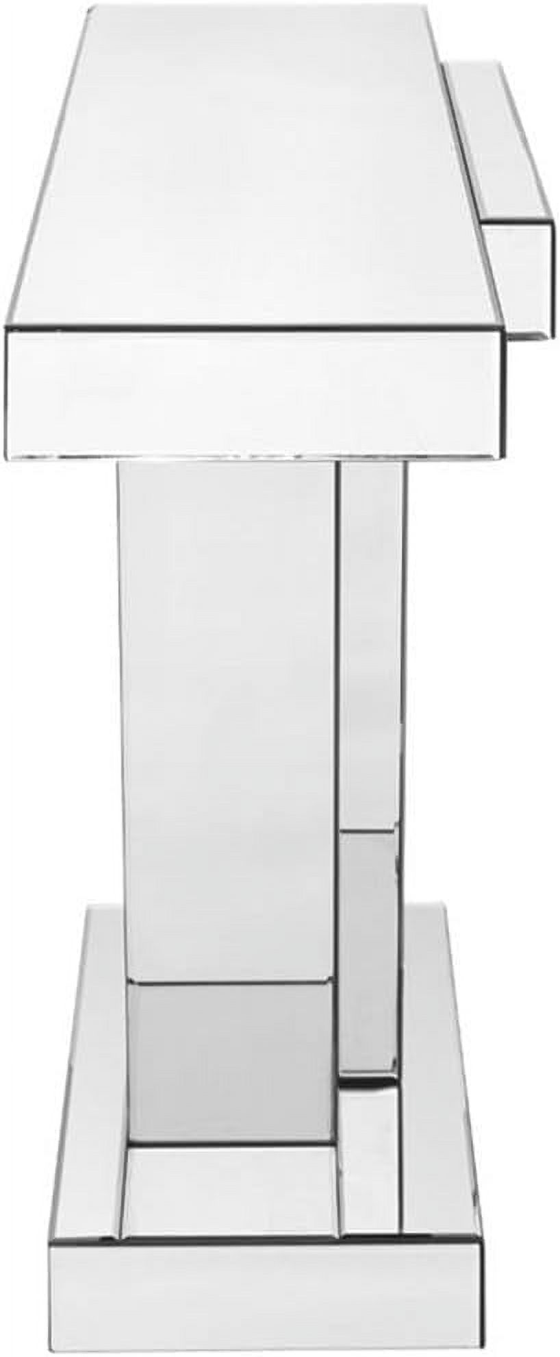 Elegant Decor Modern 47" Clear Crystal Mirrored Accent Console Table
