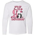 thumbnail image 3 of Inktastic It's My Ninth Birthday with Panda Bear Long Sleeve Youth T-Shirt, 3 of 5