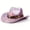 Pink, variant on Polyester Iridescent Snake Print Western Cowboy Hat for Men Women, Wide Brim with BullHead Decor, M 5658cm for Party Festival