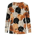 thumbnail image 5 of Chandails à Capuchon de Mode pour Femmes 2023 Mode T-shirt Imprimé Ample Manches Longues Blouse Col Rond Hauts Décontractés Chandail en Molleton 50 % de Rabais Liquidation Costumes Halloween/noël, 5 of 5