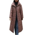 thumbnail image 2 of Chaqueta de lana y algodón de manga larga para mujer, informal, sin capucha, con bolsillos y cremallera, de longitud media, con capucha, 2 of 3
