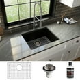 thumbnail image 2 of Karran Usa QU-820-BL-PK1 Quartz Qu 24-3/8" Undermount Single Basin Quartz Composite, 2 of 5