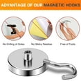thumbnail image 5 of Strong Magnetic Hooks, 110Lbs Heavy Duty Magnetic Hooks for Cruise Cabin, Neodymium Earth Magnets with Hooks for Hanging, Super Metal Industrial Magnetic Hanger for Grill, Cruise, Storage, 5 of 14