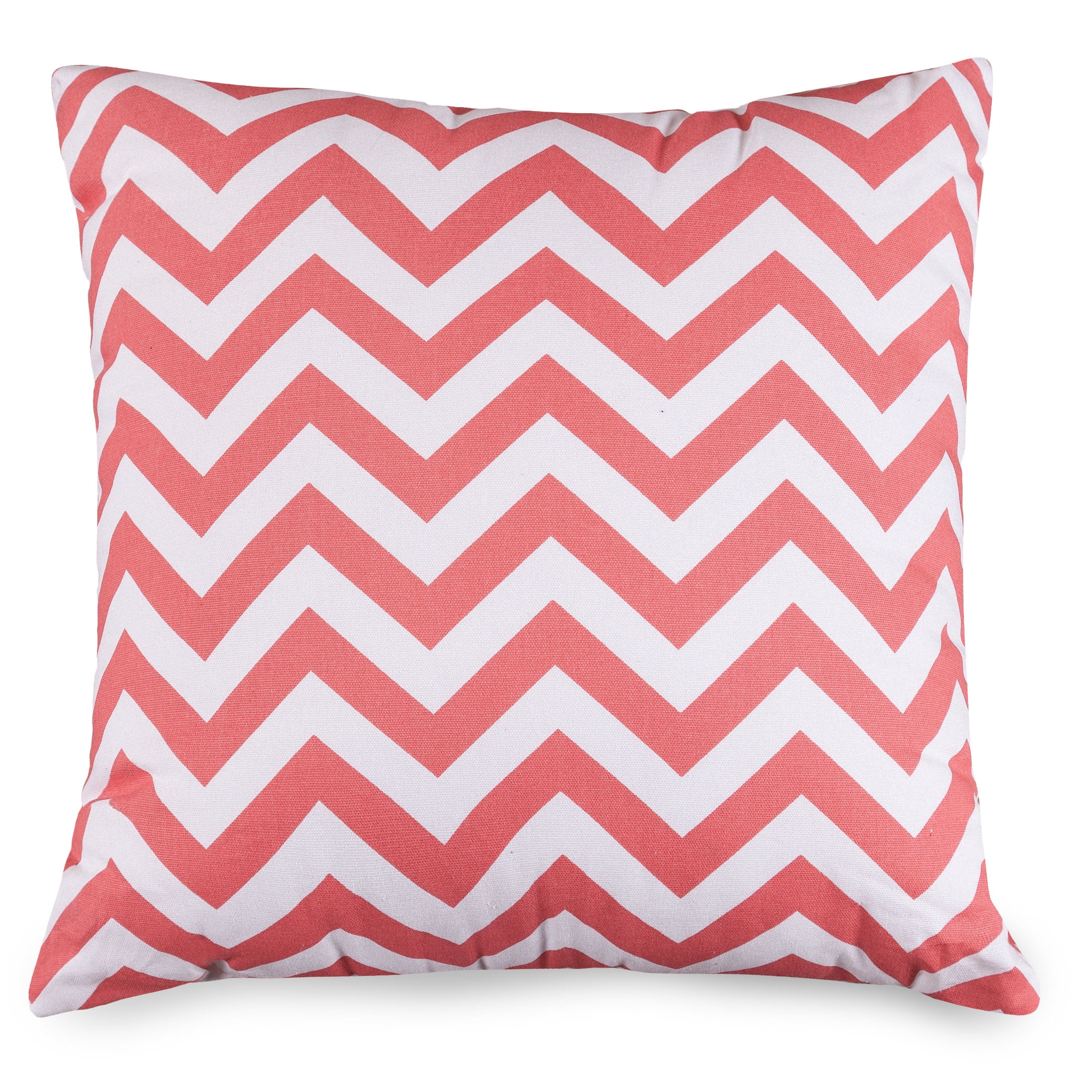 Majestic Home Goods Indoor Coral Chevron Large Decorative Throw Pillow 20 in L x 8 in W x 20 in