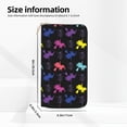 thumbnail image 2 of Leather Thin Slim Wallets for Women Men - halloween boo witch colorful Clutch Card Wallet for Women Men with Zipper, 2 of 7