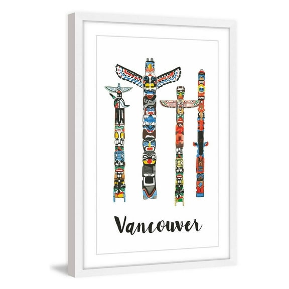 Marmont Hill "Vancouver Totems" by Molly Rosner Framed Painting Print