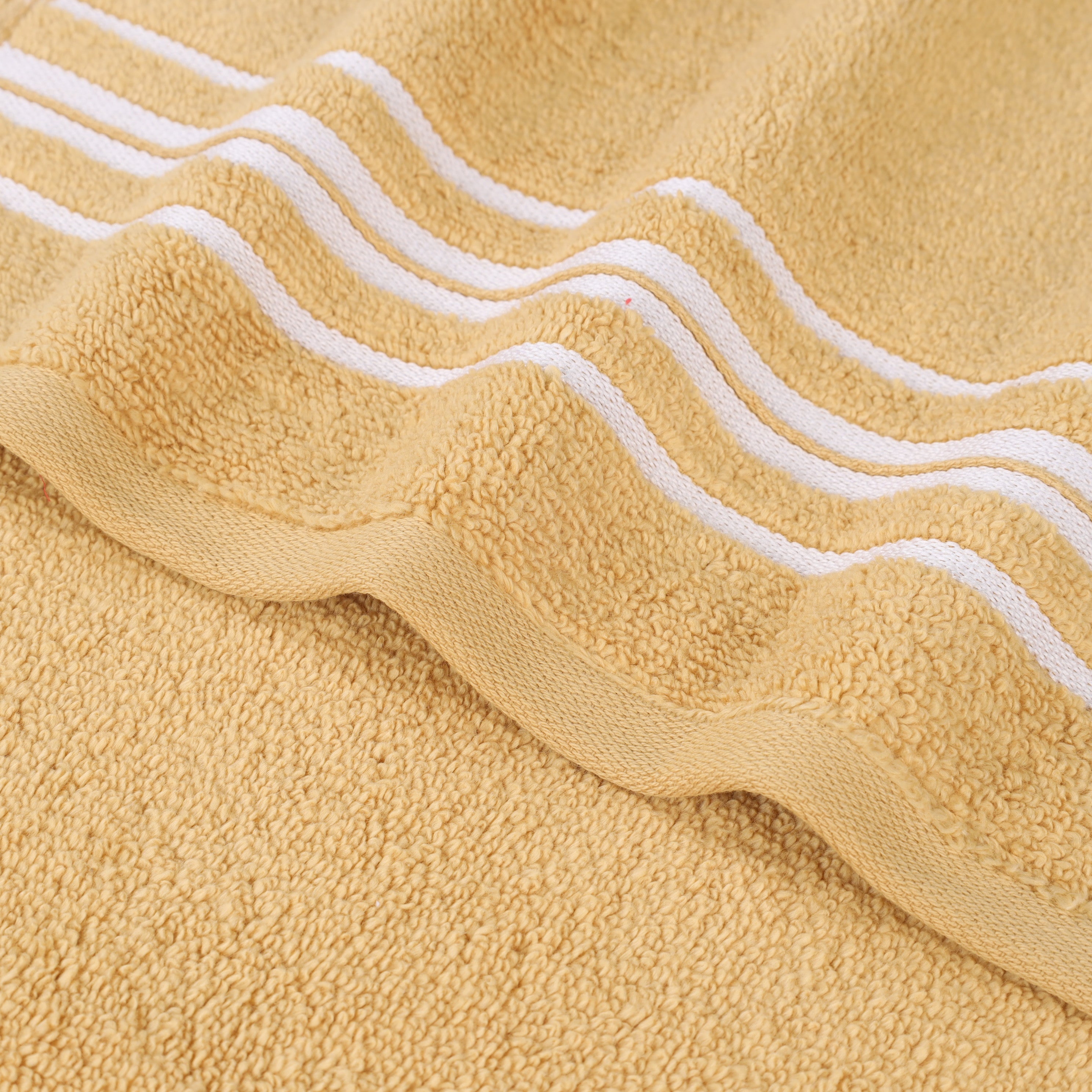 Superior Sadie Zero Twist Cotton Solid Hand Towel Set, Ultra Soft Towels, Gold
