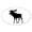 White, variant on CafePress - Moose: Black - Sticker (Oval)