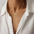 thumbnail image 6 of Gold Necklace for Women, 14K Gold Plated/Silver Lariat Necklace for Women Trendy Layered Y Necklace Gold Long Chain Necklaces Gold Summer Jewelry for Women Gift, 6 of 6