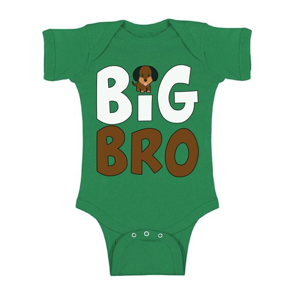Awkward Styles Puppy Bodysuit Short Sleeve Big Brother Outfit Dog Clothing Pregnancy Announcement Romper for Newborn Baby Big Bro One Piece Top Dog Clothes Collection Dog Romper Baby Items for Boys