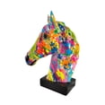 thumbnail image 4 of Estatua de cabeza de caballo, figura de resina para decoración de habitaciones, ideal para negocios. Estilo D, 4 of 9