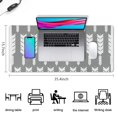 thumbnail image 5 of Long Mouse Pads for Desk,Grey and White Arrow Feather Pattern Desk Mats on Top Of Desks, Desk Mouse Pad Extra Large with 3mm Non-Slip Base and Stitched Edge for Gaming,Office,Work,Home 35.4"x15.7", 5 of 6