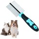 thumbnail image 1 of Peine para perros, peine para mascotas de doble cara, herramienta profesional de aseo para cepillar, quitar el pelo suelto, antipiojos y antipulgas., 1 of 5