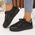 thumbnail image 2 of NOKIO Women'S Casual Athletic Shoes Women'S Breathable Sneakers Women'S Stylish Workout Shoes Women'S Walking Shoes Women's Summer Oversized Round Toe Lace Up Flat Mesh Casual Shoes, 2 of 3