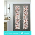 thumbnail image 5 of Window Privacy Film Boho Flowers Stained Glass Window Film Decorative Sun Block Window Cover Watercolor Red Orange Floral Branch Leaf Window Clings Static Adhesive Sticker for Bathroom 23.6"x78.7", 5 of 7