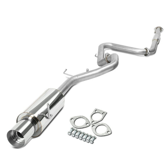 DNA Motoring CBE-GALANT99-L4 For 1999 to 2003 Mitsubishi Galant Catback Exhaust System 4" Tip Muffler - 2.4L I4 4G64 00 01 02