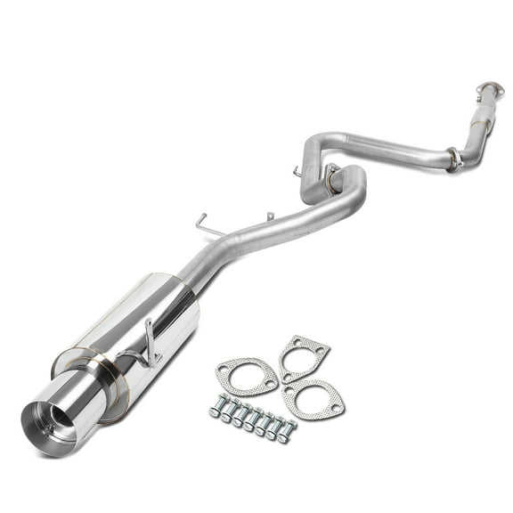 DNA Motoring CBE-GALANT99-L4 For 1999 to 2003 Mitsubishi Galant Catback Exhaust System 4" Tip Muffler - 2.4L I4 4G64 00 01 02