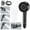 Black, variant on High Pressure Shower Head with Filter, 4-Mode Handheld Showerhead with Hose & Stand, 10" Integrated Filtration, Soft Silicone Bristles, Enhanced Water Pressure