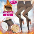 thumbnail image 1 of Mikilon Collants en Molleton Uni pour Femmes, Jambes Factices Translucides, Gardent au Chaud, 1 of 7