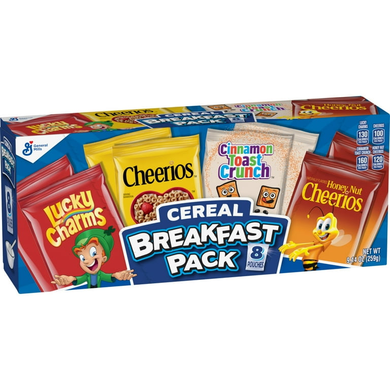 General Mills, Cereal Variety Pack, 8 Pouches, 9.14 oz - Walmart.com