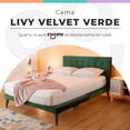 thumbnail image 5 of Cama Individual Roomi Cabecera Tapizada Color Verde, 5 of 5