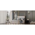 thumbnail image 4 of Gold Canopy Frame Bed by Restonic - Plush Velvet & Durable Metal, 4 of 10