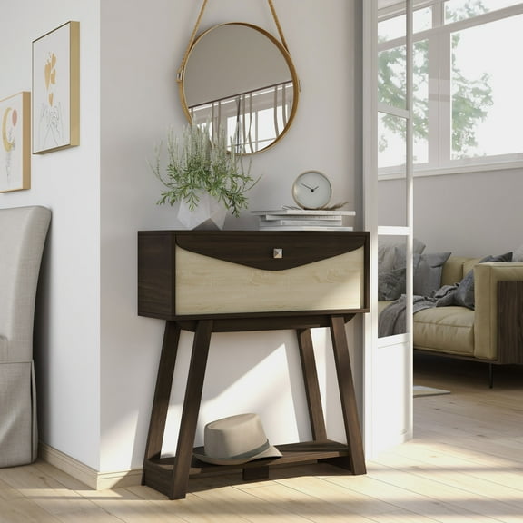Parnu 1-Shelf Wood Storage Console Table, Wenge