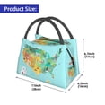 thumbnail image 3 of Lsque USA Tourist Map Pattern Portable Insulation Lunch Bag, Insulated Food Delivery Bag, Meal Grocery Tote Insulation Bag Large Capacity Reusable Warming Bag, 3 of 9