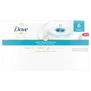 Dove Beauty Bar Soap Antibacterial Care 6 Count For Clean, Moisturized Skin, Removes Bacteria 3.75 oz