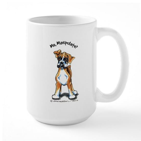 CafePress - Boxer Manipulate Large Mug - 15 oz Ceramic Large White Novelty Mug