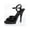 Black, Nude, variant on E-521-Juliet-W 5" Heel Womens WIDE Width Sandal. Nude / 8