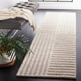thumbnail image 2 of SAFAVIEH Natura Wayra Striped Runner Rug, Ivory/Taupe, 2'3" x 8', 2 of 8