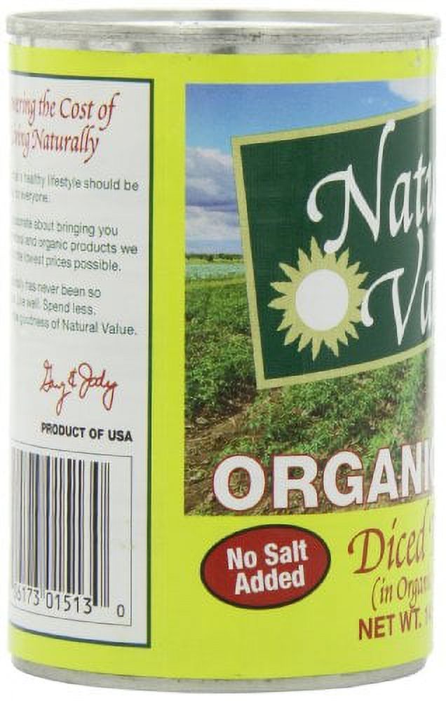 Natural Value Tomatoes, Diced, No Salt Added, Organic-14.5 oz