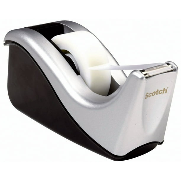 Scotch Desktop Tape Dispenser, Silvertech TwoTone