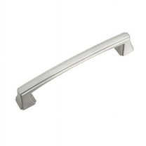 Utopia Alley Brett Pull Handle - Decorative Cabinet Drop Pull Handles- Vintage Cabinet Hardware with Hand Finished Brushed Nickel - Metal Drawer Pull Handle, 5.0" Center to Center