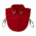 thumbnail image 2 of Helii Women Detachable False Collar V-Front Mock Neck Tie-Back Collar, 2 of 6
