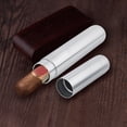 thumbnail image 2 of Estante para cigarros de acero inoxidable Tubo humidificador Estuche para cigarros de viaje portátil Estuche para cigarros para hombres Contenedor de cigarros pequeño plateado Caja de tabaco para viaj, 2 of 9