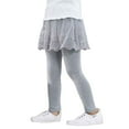 thumbnail image 4 of Toddler Trendy Girls' Leggings Skirt Ruffle Skirt Pants Kids Grey 120(4 Years-5 Years), 4 of 5