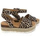 thumbnail image 1 of Sandalias con hebilla y correa en el tobillo con plataforma de cuña para mujer Zapatos de verano, 1 of 4