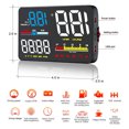 thumbnail image 4 of Coche Obd2 Hud Head-Up Display Sistema De Proyector De Parabrisas De Advertencia De Exceso De Velocidad De 3 Pulgadas Pantalla De Datos Automática Con Reflejo Del Modelo D5000 Scienceny VI004135-00, 4 of 6
