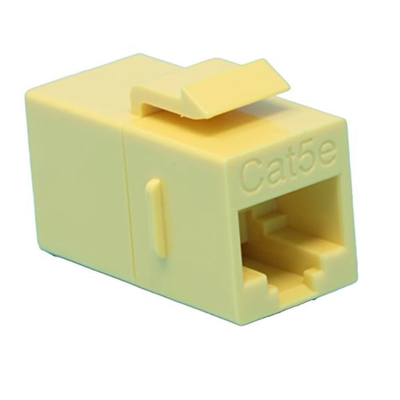 RiteAV CAT5E Keystone Jack Coupler Yellow Female/Female