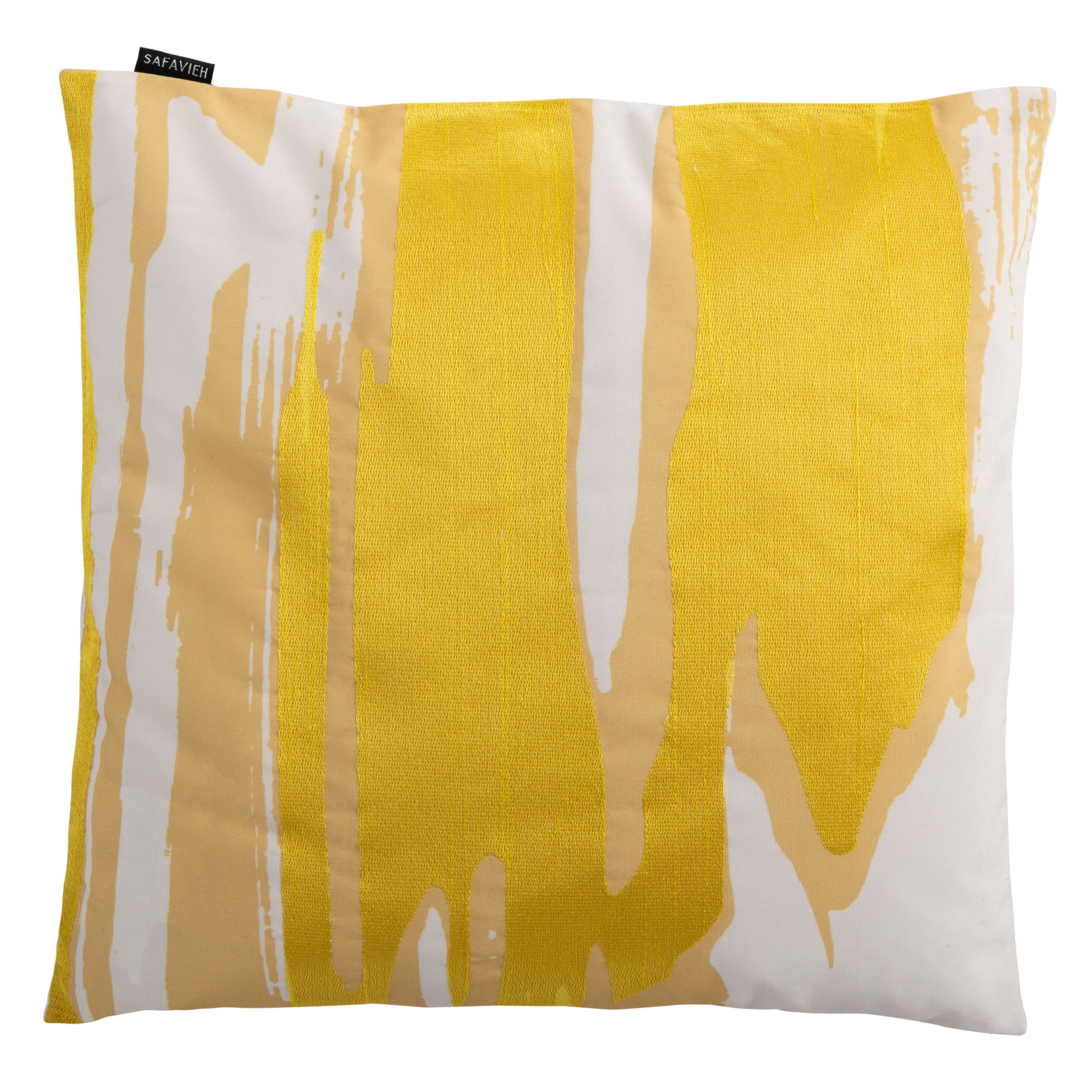 Safavieh Yari Floral Decorative Pillow, 18" x 18", Grey/Gold