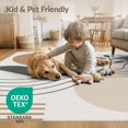 thumbnail image 4 of ODIKA 5'x7' Warm Earth Tones Abstract Design Washable Area Rug Mid-Century Modern Minimalist Style for Dining Room, Under Table, Home Office, Non-Slip Chair-Friendly, 4 of 7