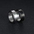 thumbnail image 2 of Mens Titanium Steel Ring Rotating European Design Black and Silver Band Durable Stylish Ring for Men Fashion Jewelry Ring Gift, 2 of 4