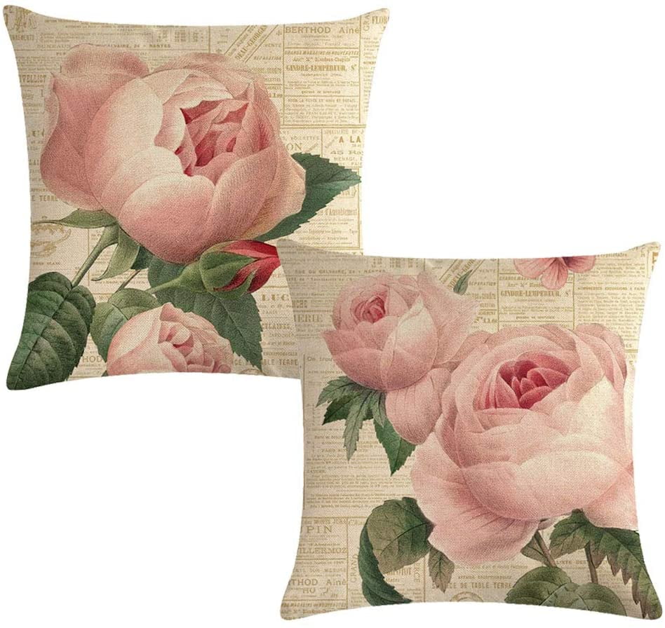 Floral Art Pillow Cushion handmade Flowers roses pillow shabby chic pillow case cushion cover pillow cover pink nature Gift for her