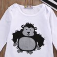 thumbnail image 4 of 3 Pcs Unisex Baby Pants Animal Print Romper + Long Pants + Hat Suits, 4 of 6