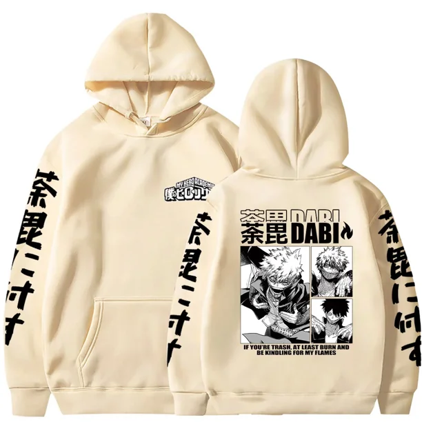Sudadera con capucha de Anime My Hero Academia MHA, Sudadera con iconos de Manga Dabi, ropa de regalo de Boku No Hero Academia, Sudadera Felpa Moletom