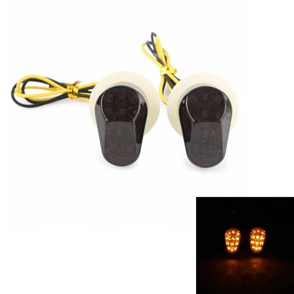 NS LED Motorcycle Turn Signals Lights Blinker Indicator Lamp for FZ6R FZ1 YZF R1 R6 R6S FZ09 FZ8 TMAX, Grey